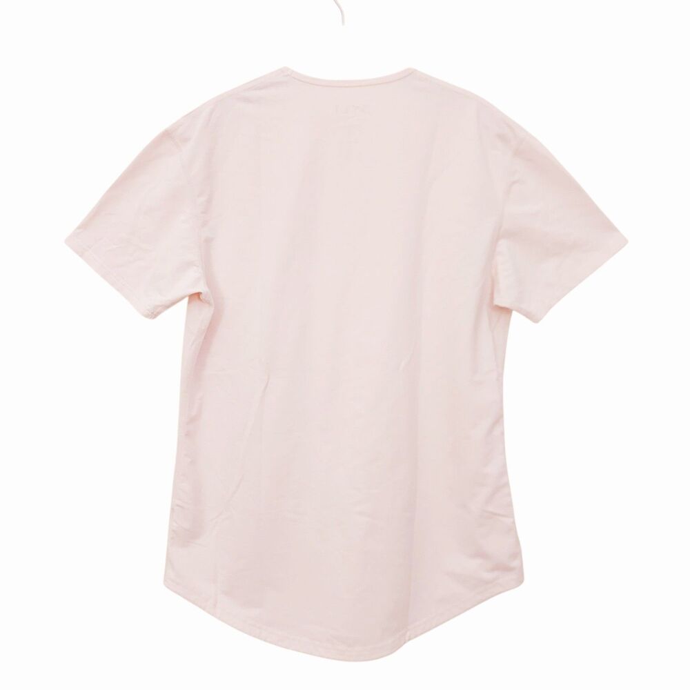 BYLT Basics Drop Cut T-Shirt Mens Large Beige Short Sleeve Curvy Hem Athleisure - Picture 4 of 10